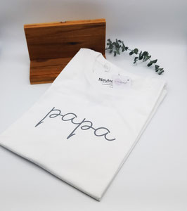 papa T-Shirt weiß | grau | verschiedene Größen