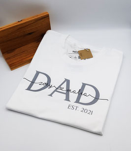 DAD T-Shirt weiß | grau mit Namen | verschiedene Größen