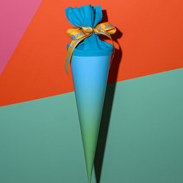 Schultüte 35 cm | mit Verlauf grün/türkis | Ava&Yves