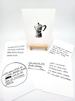 Postkartenset "Lebensweisheiten und Kaffee"