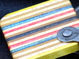 Schlüsselanhänger Quadrat - Gelb/Blau/Rot