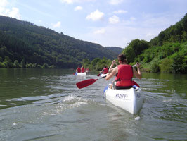 Gutschein für eine Kanutour auf dem Neckar