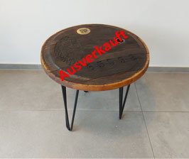 Eleganter Coffee Table SMALL aus Bierfass-Deckel mit Haarnadel-Beinen