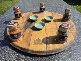 XXL Gewürz-Bar aus Weinfass-Deckel