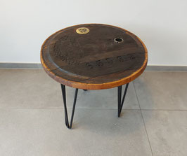 Eleganter Coffee Table SMALL aus Bierfass-Deckel mit Haarnadel-Beinen