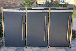 Mülltonnenbox Paxx für vier 240 Liter Mülltonnen in Anthrazitgrau
