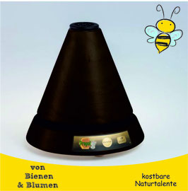 Propolisverdampfer Cone in schwarzem Holz mit und ohne Ionisator und Ventilator