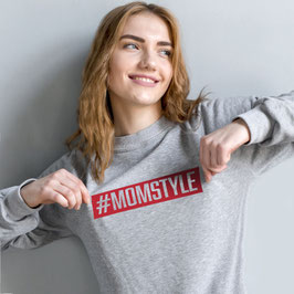 #MOMSTYLE Sweatshirt grey Flame Red