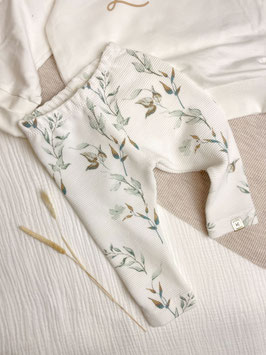 Rib Leggings Mint Flower