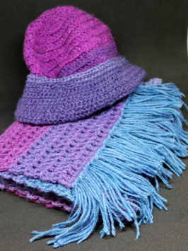 Hand Knit Hat & Scarf