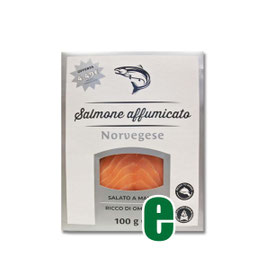 SALMONE AFFUMICATO NORVEGESE SALATO A MANO GR 100