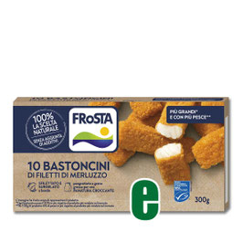 10 BASTONCINI DI FILETTI DI MERLUZZO GR 300