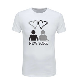WHITE T-SHIRT CITY-LOVERS  NEW YORK