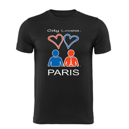 BLACK T-SHIRT CITY-LOVERS PARIS