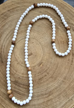 Lange Kette Friedensachat/Holz