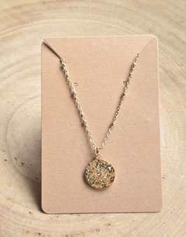 Hübsche feine Kette 925 Silber vergoldet mit Edelstahl Anhänger