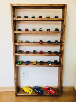 トミカ  プラレール  収納  棚  木製 ハンドメイド 送料込】トミカ プラレール ✨ 木製棚 おもちゃ棚 収納棚