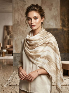 Schal mit Farbverlauf, taupe/beige