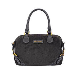 David Jones Handtasche in Wildlederoptik, schwarz