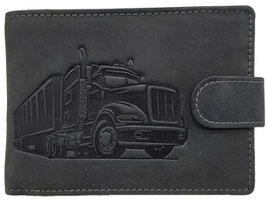 Geldbörse Truck, Leder schwarz