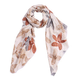 Andreani Schal mit Blumenmotiv & Goldakzenten