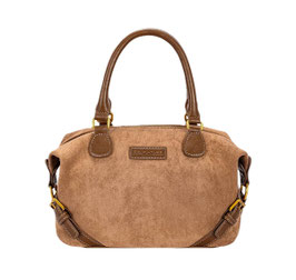 David Jones Handtasche in Wildlederoptik, braun