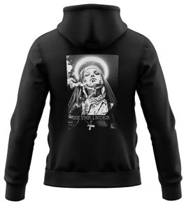 Zipper Uni mit weißer Tattoo Art Nonne - Biobaumwolle