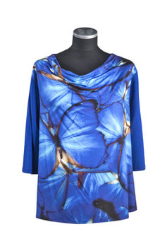 Damenshirt PAPILIONES mit Wasserfallkragen