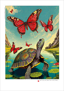 KEEP SLOW AND DREAM YOUR LITTLE DREAM  - Art Postcard A5 -  Bestellnummer PK 26/06