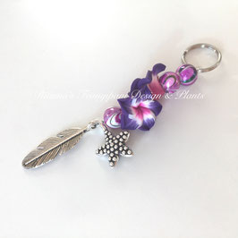 Schlüsselanhänger violett/pink