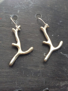 Silver coral inspired earrings