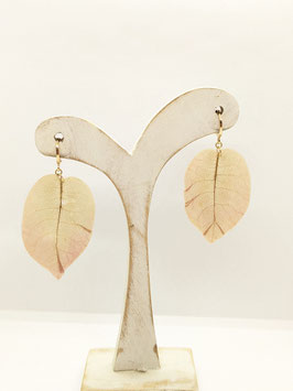 Boucle d'oreille - Bougainvillier beige (grande taille)