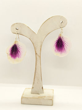 Boucle d'oreille - géranium argent