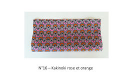 Masque lavable adulte N°16 Kakinoki rose et orange