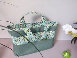 Organiseur de sac Jean vert - Fleurs miyu vertes