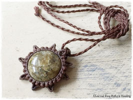 ★Makurame Necklace ~ Labradorite (from Myanmar)