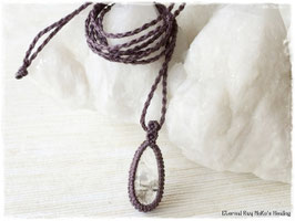 ★Makurame Necklace ~ Quartz in Phantom (Manifest Quartz)