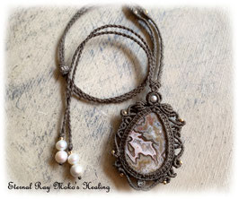 ★Macrame Necklace＊Rosetta Jasper