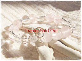 ★Bracelet ~ Rose Quartz／Crystal Quartz