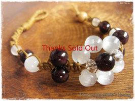 ★Bracelet ~ Garnet ／Selenite／Moon Stone