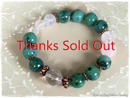 ★Bracelet ~ Gemsilica / Lemurian Seed Crystal / Morganite / Himalayan Quartz/ Moon Quartz / Rainbow Crystal/ Crystal lotus