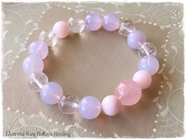 ★Bracelet ~Morganite / Pink Opal / Scorolite / Lemurian Seed Crystal