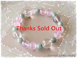 ★Bracelet ~Crystal (from kanchenjunga) / Star Rose Quartz / Jadeite / Rose Quartz