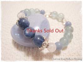 ★Bracelet ~ Kyanite／Aquamarine／Angelite／Rainbow Moonstone