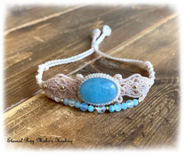 ★Macrame Bracelet ＊Milky Aquamarine