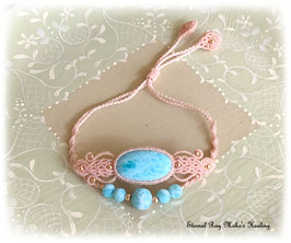 ★Macrame  Bracelet＊Larimar