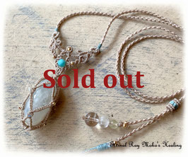 ★Macrame Necklace＊White Labradorite