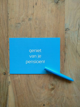 -GENIET VAN JE PENSIOEN!-