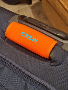 handvat wrap senior orange met CREW lichtblauw