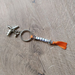 DON'T TOUCH MY STUFF KEYCHAIN SENIOR AIRPLANE